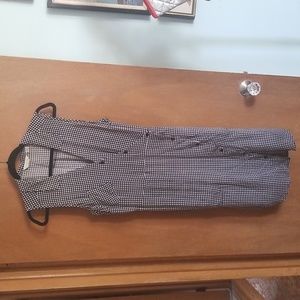 Anthropologie 11.1 Tylho Gingham Askew Button Front Dress sz Medium